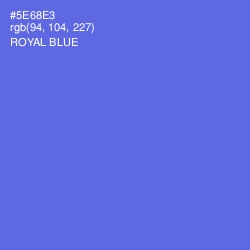 #5E68E3 - Royal Blue Color Image