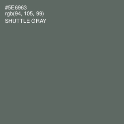 #5E6963 - Shuttle Gray Color Image