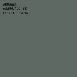 #5E6963 - Shuttle Gray Color Image