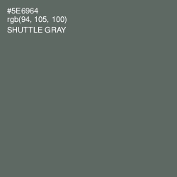 #5E6964 - Shuttle Gray Color Image