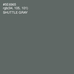 #5E6965 - Shuttle Gray Color Image