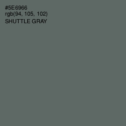 #5E6966 - Shuttle Gray Color Image