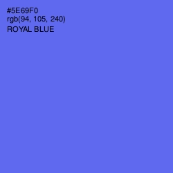 #5E69F0 - Royal Blue Color Image