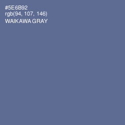 #5E6B92 - Waikawa Gray Color Image