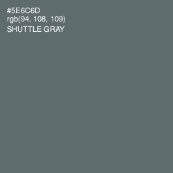 #5E6C6D - Shuttle Gray Color Image