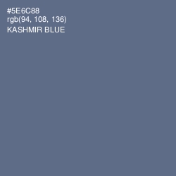 #5E6C88 - Kashmir Blue Color Image