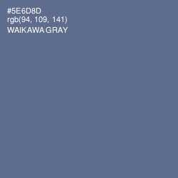 #5E6D8D - Waikawa Gray Color Image