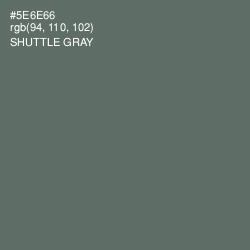 #5E6E66 - Shuttle Gray Color Image