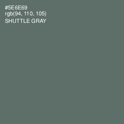 #5E6E69 - Shuttle Gray Color Image