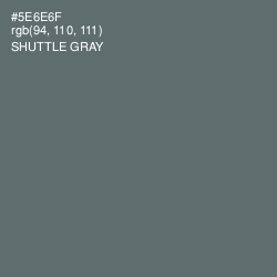 #5E6E6F - Shuttle Gray Color Image