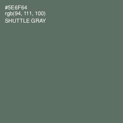 #5E6F64 - Shuttle Gray Color Image