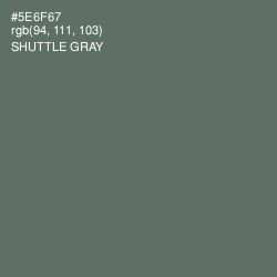 #5E6F67 - Shuttle Gray Color Image