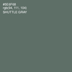 #5E6F68 - Shuttle Gray Color Image