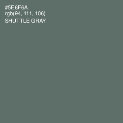 #5E6F6A - Shuttle Gray Color Image