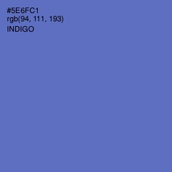 #5E6FC1 - Indigo Color Image