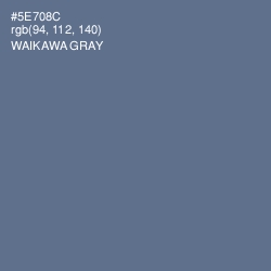 #5E708C - Waikawa Gray Color Image