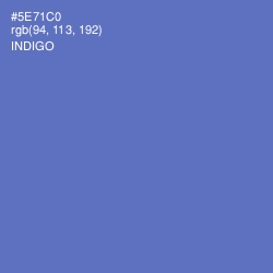 #5E71C0 - Indigo Color Image