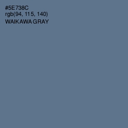 #5E738C - Waikawa Gray Color Image