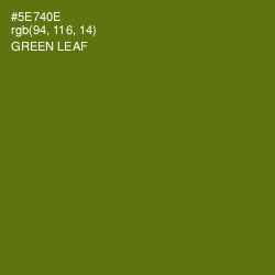 #5E740E - Green Leaf Color Image