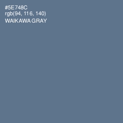 #5E748C - Waikawa Gray Color Image