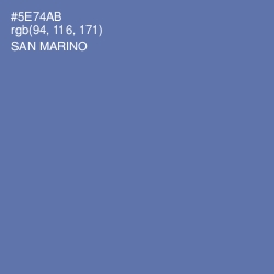 #5E74AB - San Marino Color Image