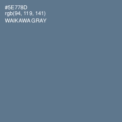 #5E778D - Waikawa Gray Color Image