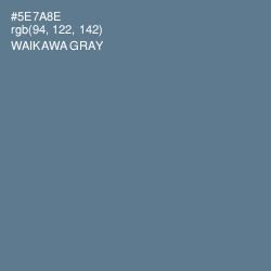 #5E7A8E - Waikawa Gray Color Image