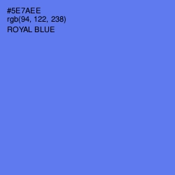 #5E7AEE - Royal Blue Color Image