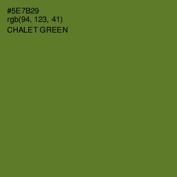 #5E7B29 - Chalet Green Color Image