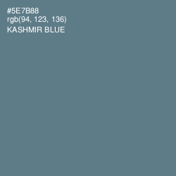 #5E7B88 - Kashmir Blue Color Image