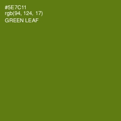 #5E7C11 - Green Leaf Color Image