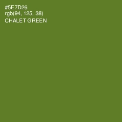 #5E7D26 - Chalet Green Color Image