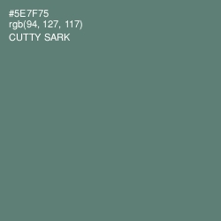 #5E7F75 - Cutty Sark Color Image