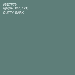 #5E7F79 - Cutty Sark Color Image