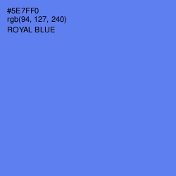 #5E7FF0 - Royal Blue Color Image