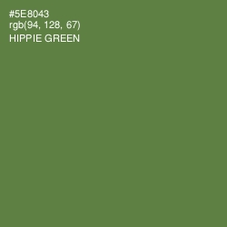 #5E8043 - Hippie Green Color Image