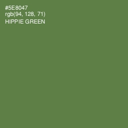 #5E8047 - Hippie Green Color Image