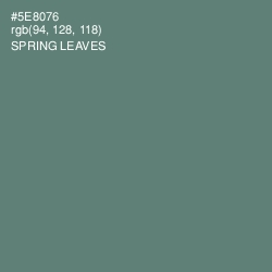 #5E8076 - Spring Leaves Color Image