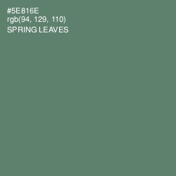 #5E816E - Spring Leaves Color Image