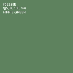 #5E825E - Hippie Green Color Image