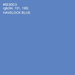 #5E83C3 - Havelock Blue Color Image