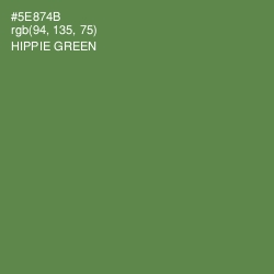 #5E874B - Hippie Green Color Image