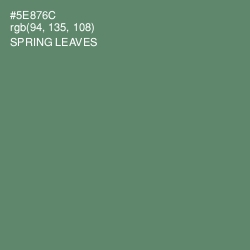 #5E876C - Spring Leaves Color Image