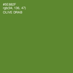 #5E882F - Olive Drab Color Image