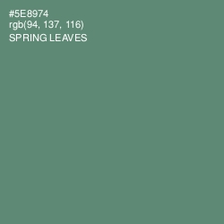 #5E8974 - Spring Leaves Color Image