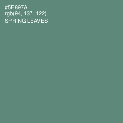 #5E897A - Spring Leaves Color Image