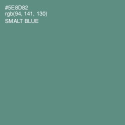 #5E8D82 - Smalt Blue Color Image