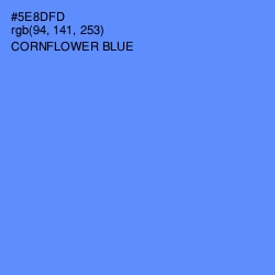 #5E8DFD - Cornflower Blue Color Image