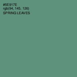 #5E917E - Spring Leaves Color Image