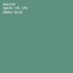 #5E9181 - Smalt Blue Color Image